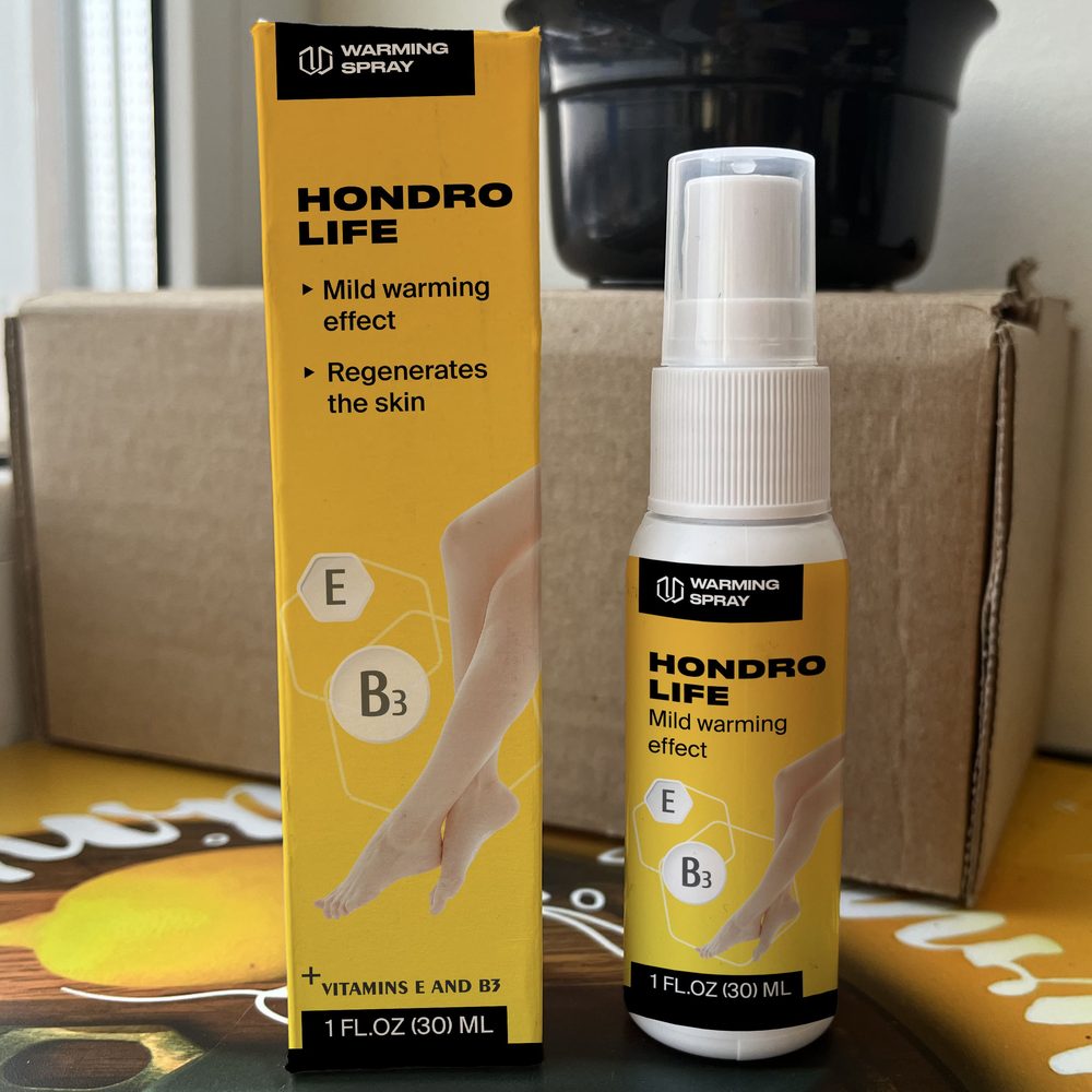 Envase de Hondrolife con vitaminas E y B3